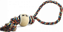Игрушка для собак "Веревка с петлей, 2 узла и мяч" d65/450 мм 12111029 Triol
