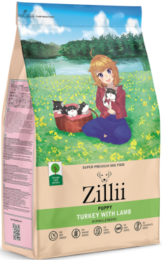 ZILLII (Зилли) Puppy Сухой корм для щенков Индейка с Ягнёнком, 800г