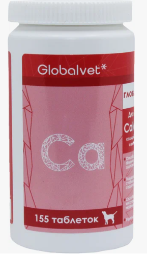 Глобалвит Комплекс Calcium кальций, фосфор и витамины Д 155 таб, GlobalVet