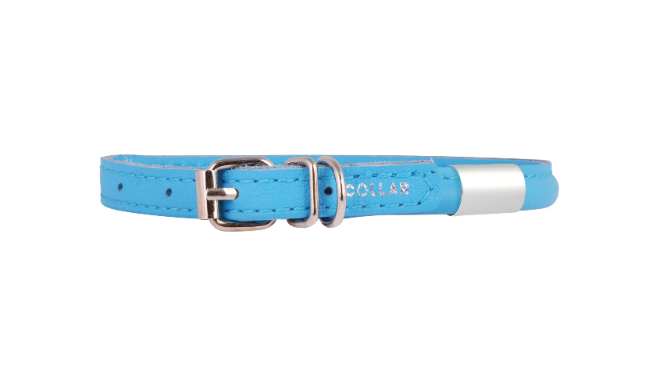 Ошейник "Collar Glamour" круглый с адресником (ширина 8 мм, длина 20-25 см) ментоловый 347413