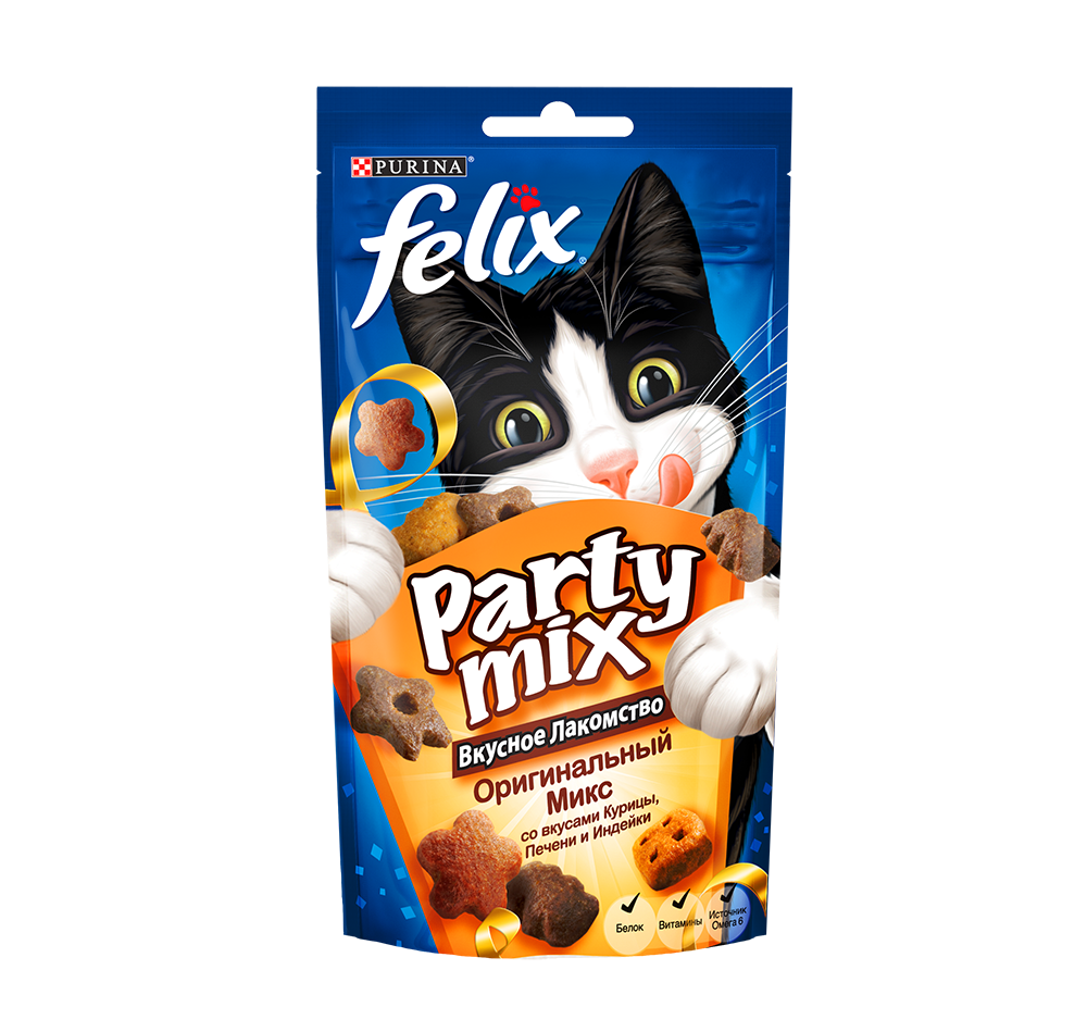 Лакомство Party Mix оригинальный микс 60 г Purina 24133/12234057