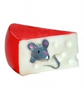 Игрушка виниловая для мелких пород Мышь в сыре 9,5 см, BUDDY