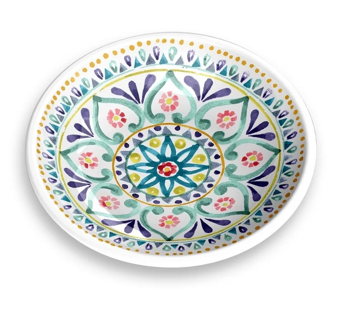 TARHONG Миска для животных "Boho Medallion", белая с рисунком, 13.3х2.8см/180мл