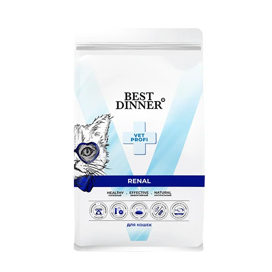 BEST DINNER (Бест Диннер) Vet Profi Renal сухой корм для кошек для поддержания функции почек 1,5 кг