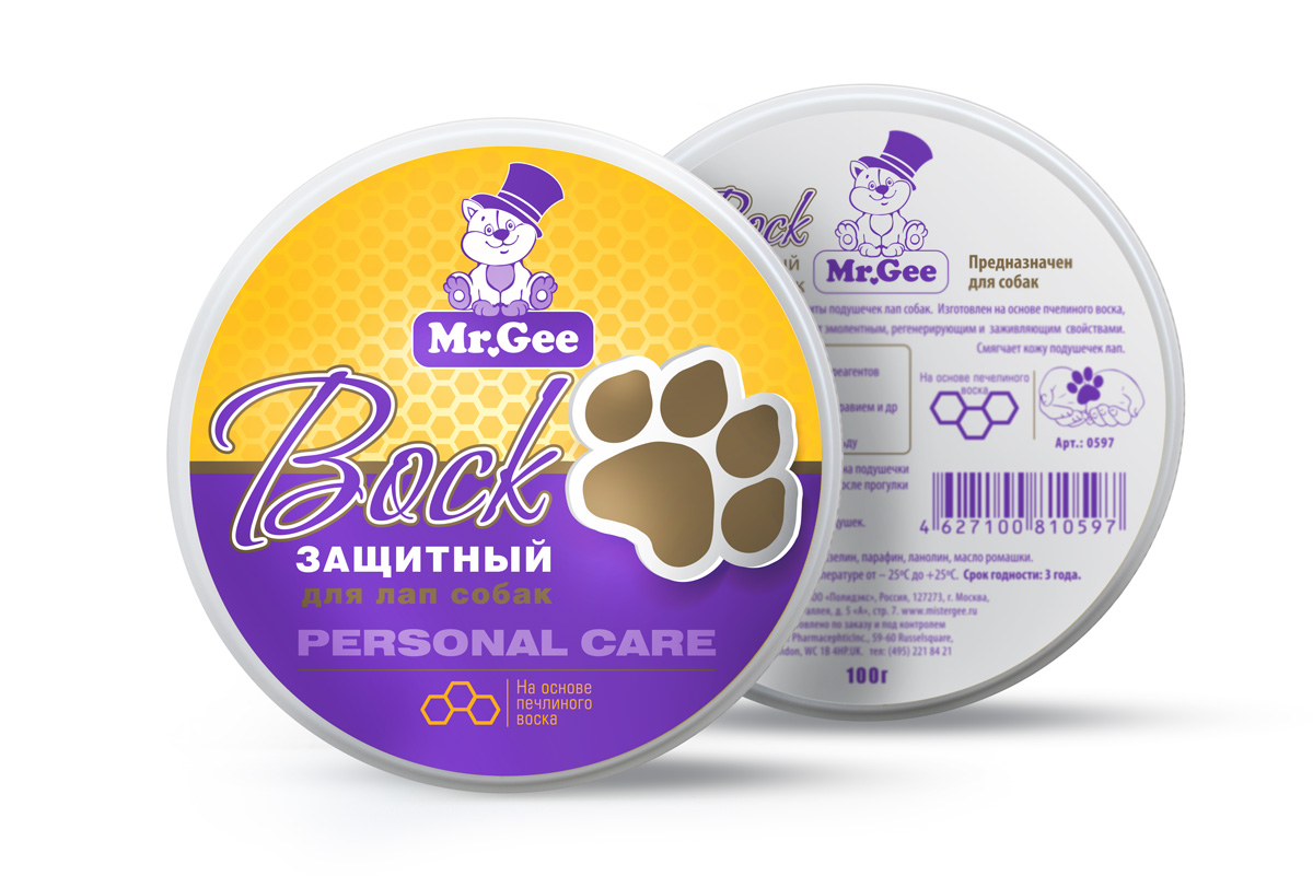 Воск защитный для лап собак 100 г Mr.Gree