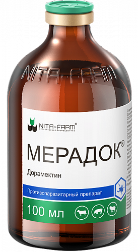 Мерадок противопаразитарный препарат для КРС 100 мл, Нита-Фарм