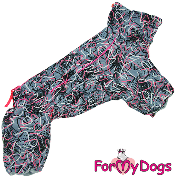 FOR MY DOG Комбинезон серо/розовый для девочек (22) TDW0156-2023 F