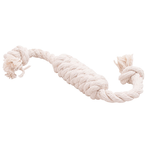 Игрушка для мелких пород Сарделька канатная DL малая белый, Доглайк