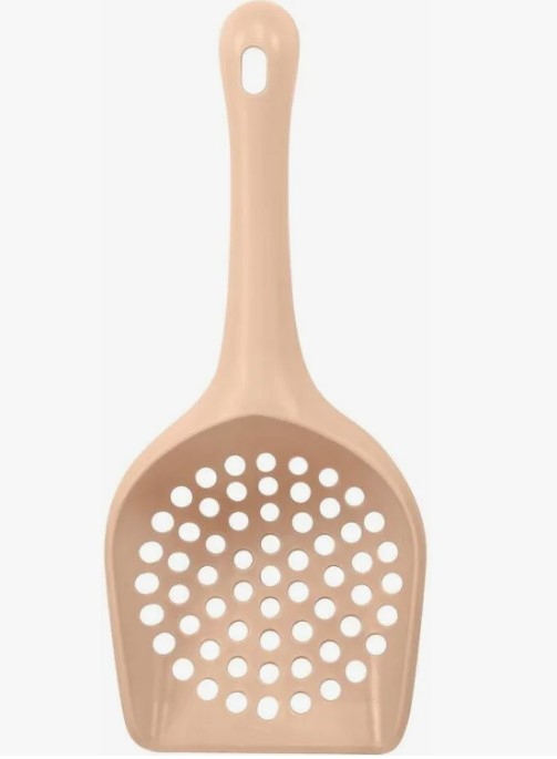Совок HYGIENE для кошачьего туалета с круглой ячейкой, бежевый 262*112*43мм Triol