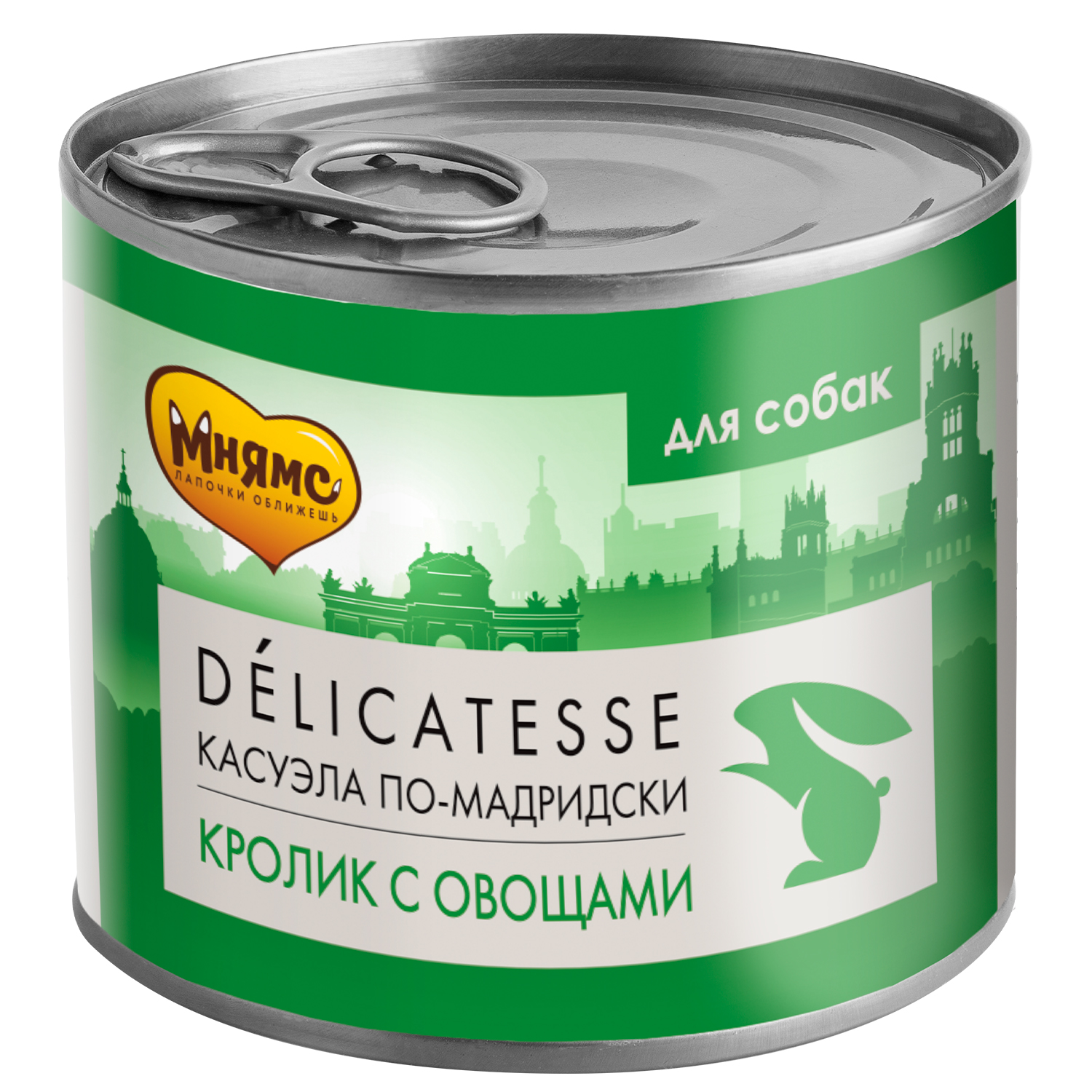 Мнямс delicatesse консервы для собак всех пород “Касуэла по-мадридски” (кролик с овощами) 200 г