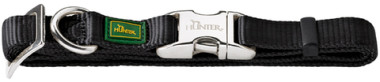 Hunter ошейник для собак  ALU-Strong S (30-45см) нейлон с метал застежкой черный 43508