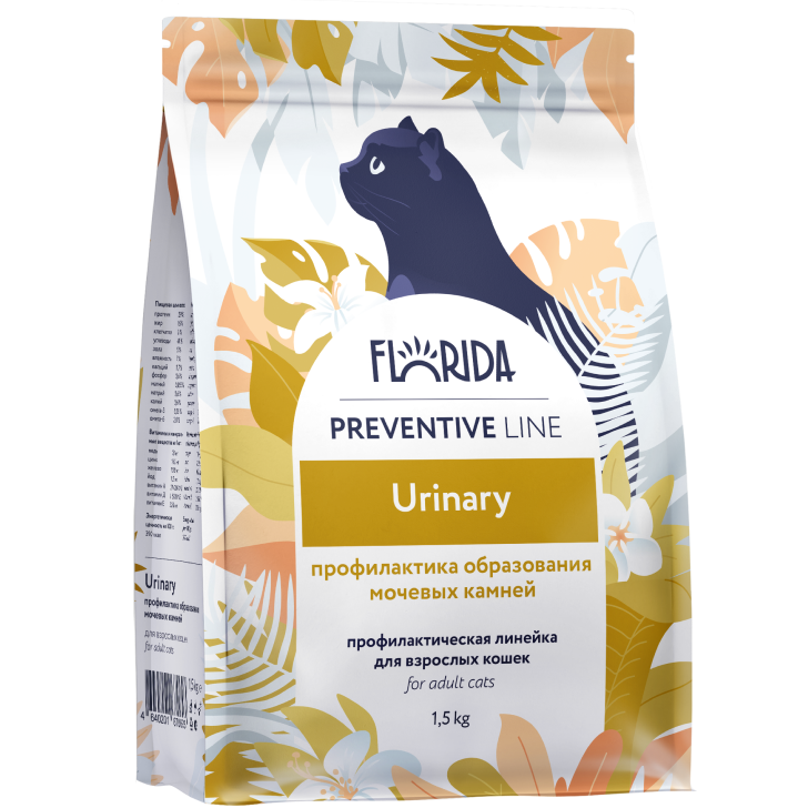 Florida (Флорида) Ветдиета сухой корм для кошек Профилактика образования мочевых камней 500 г