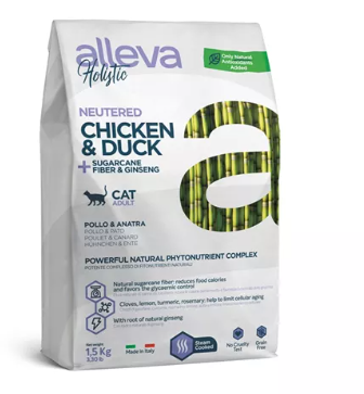 Alleva (Аллева) Holistic сухой корм для стерилизованных кошек с курицей и уткой 400 г