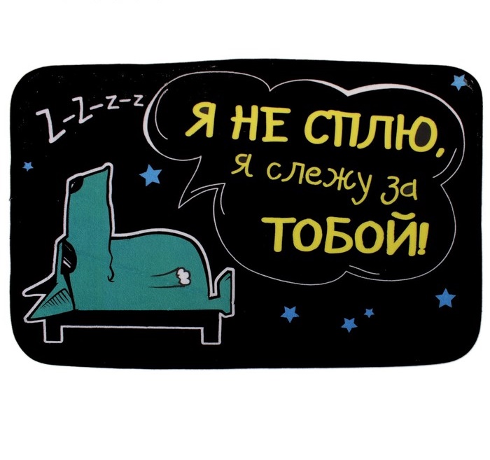 Коврик "Я не сплю - я слежу за тобой" 60*40 см Пижон 660960