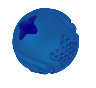 Mr.Kranch Игрушка для собак Мяч 6,5 см синий с ароматом курицы (33001)