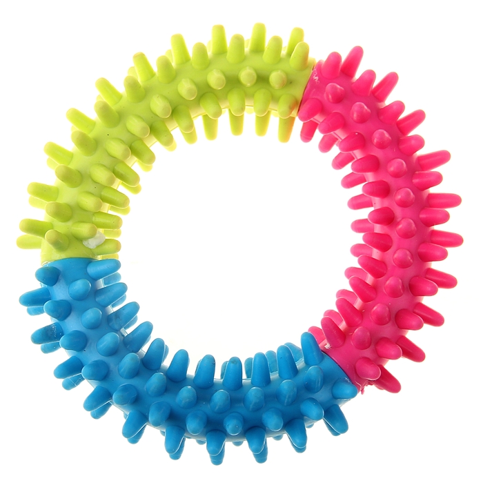 Игрушка резиновая жевательная "Кусочек счастья" 9,5 см, микс цветов 152478 Sima