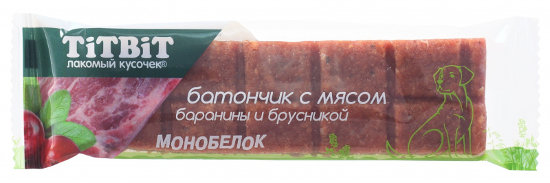 Батончик с бараниной и брусникой 40 г лакомство для собак 021323