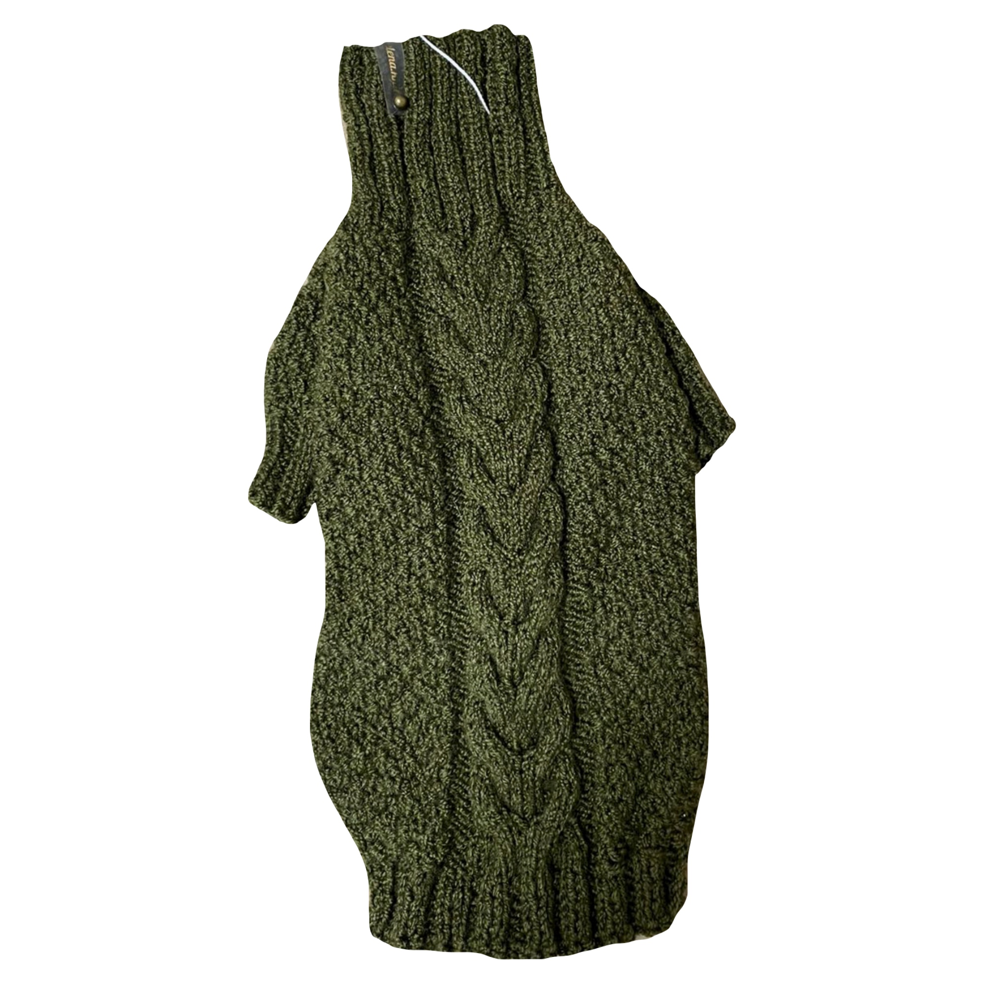 Свитер зеленый, косы М Hand Made