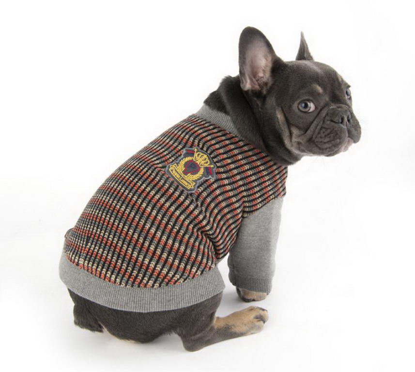 PUPPIA Кофта для собак утепленная "Elliott", серая, S (Южная Корея)
