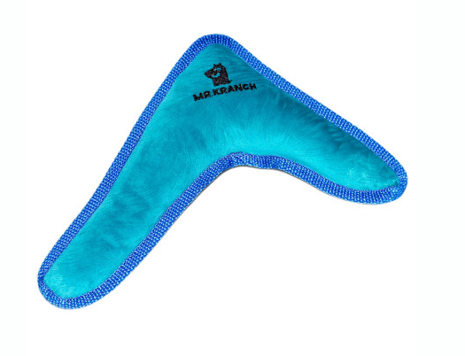 Игрушка для крупных пород Бумеранг с пищалкой 34х28,5х6,5 см, синий, Mr.Kranch