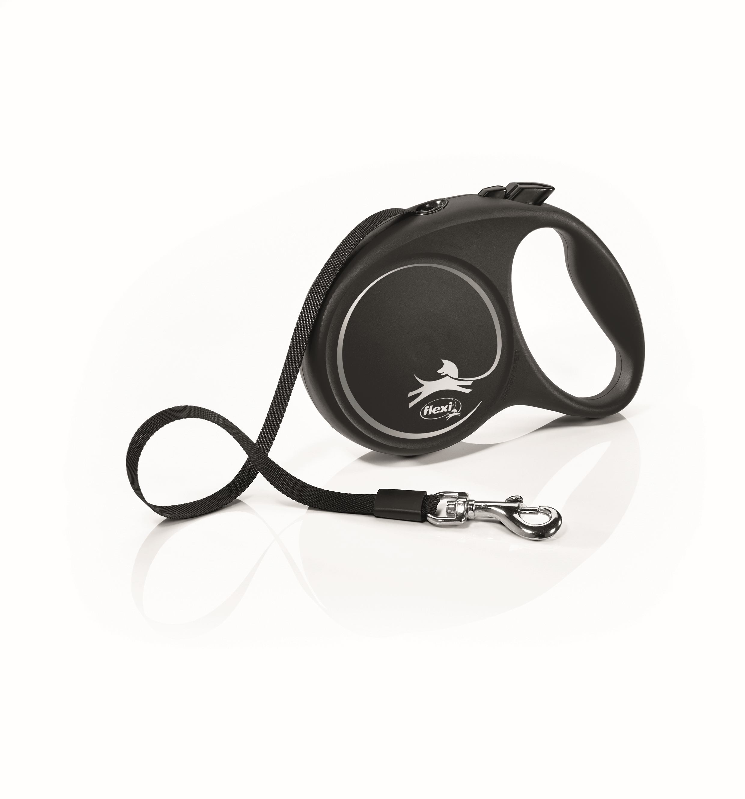 FLEXI Рулетка BLACK DESIGN М ремень  5 м до 25 кг серебряный  57218F