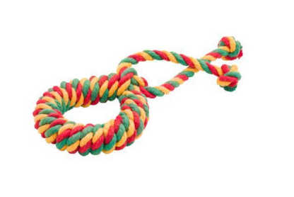 ДОГЛАЙК Кольцо канатное DL малое желтый-зеленый-красный D-2361