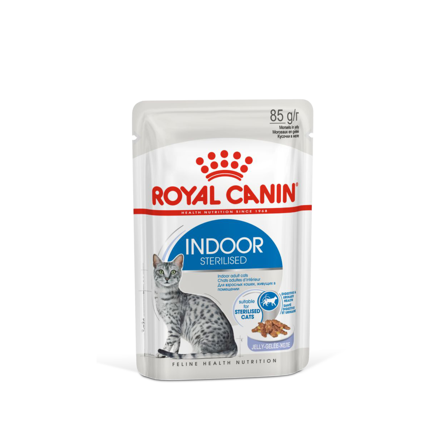 Royal Canin (Роял Канин) Индор корм влажный для домашних кошек в желе 85 г