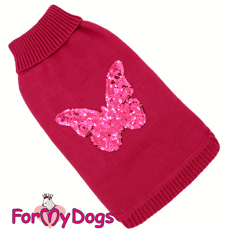 FOR MY DOG Свитер"Бабочка" розовый (12-14) FW1152-2021 