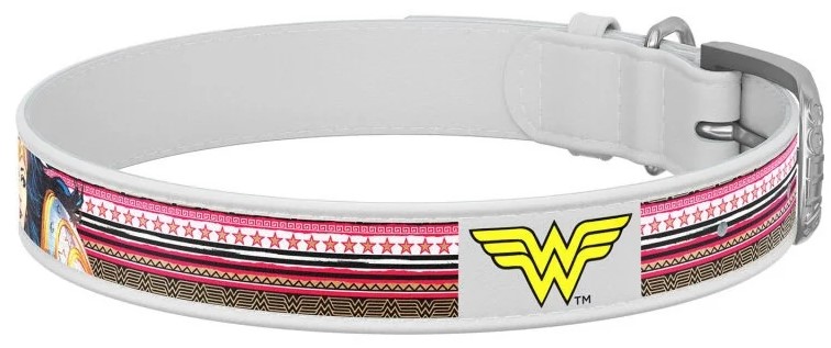 Ошейник WAUDOG с рис."Чудо-женщина" (ширина 12мм, длина 1) черный 0013100901