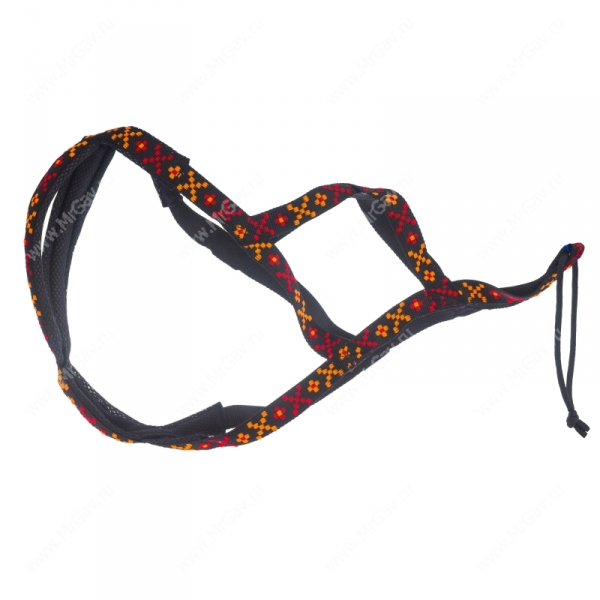 Ездовая  шлейка жаккард черный с рис. 70/80 см*30 мм  р-р XXXL Dream Sled Dog 34308016