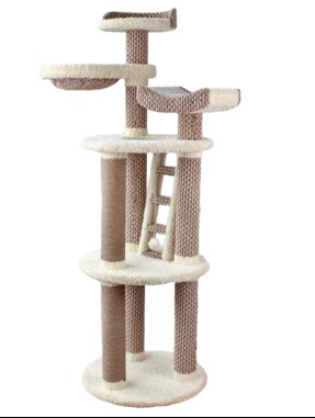 Когтеточка комплекс для кошки джутовый 60х60 "Джуманджи" "Рыжебок"