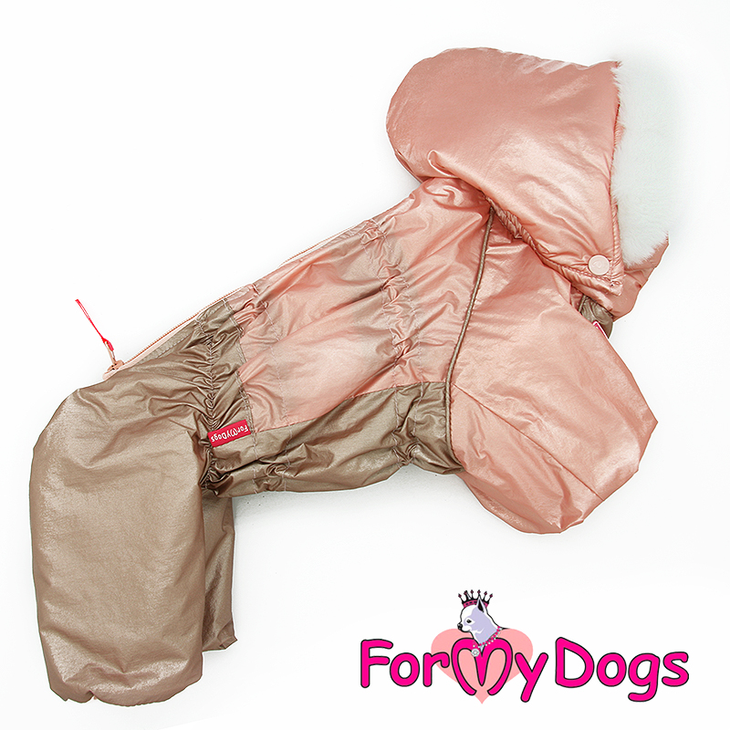 FOR MY DOG Комбинезон бежевый металлик  для девочек  (12) FW917-2020 F