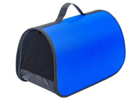 ЧИП Сумка-переноска жёсткая САКВОЯЖ №1 36,5*22*22см (нейлон однотон., пластик),  васильковая