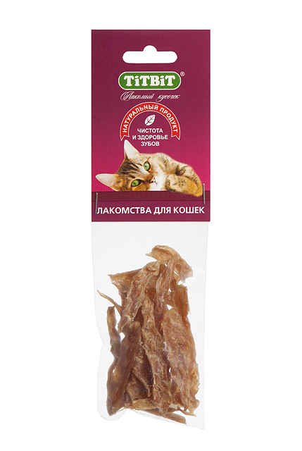 Лакомство соломка для кошек филе куриная TiTBiT