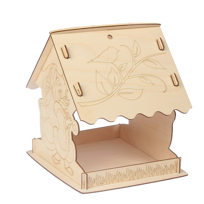 Кормушка для птиц сборна "Лисичка" 22*20*22 см 3104086 Sima