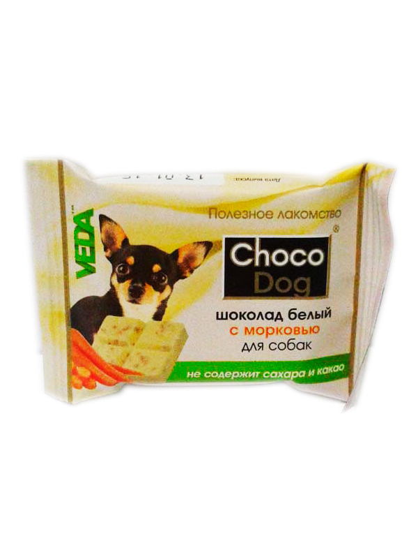 Шоколад белый с морковью для собак CHOCO DOG 15 г 