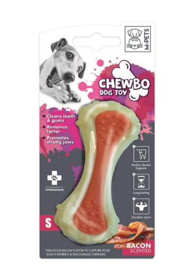 Игрушка для собак Кость S, вкус бекона, нейлон, 10,4 см, MPets