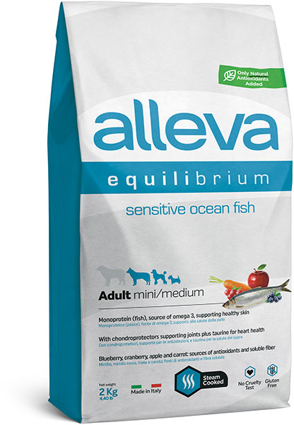 Alleva (Аллева) Equilibrium для взрослых собак мелких и средних пород с океанической рыбой 2 кг