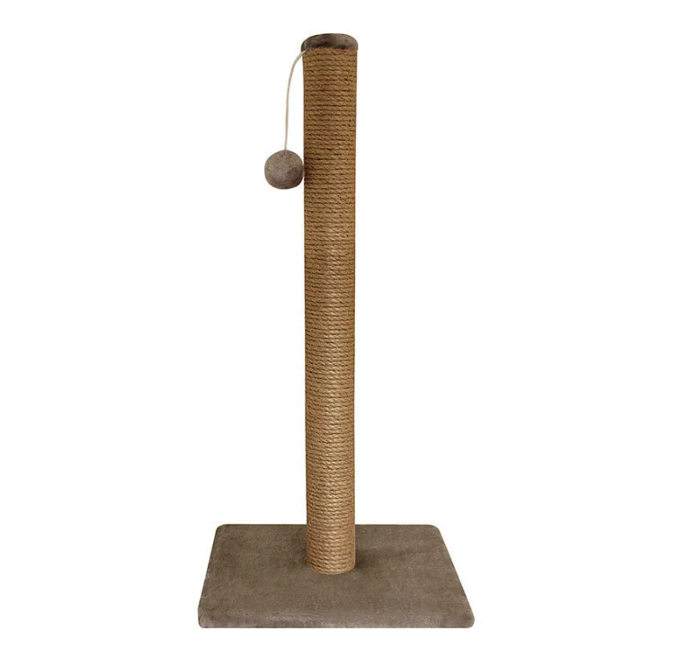 Когтеточка "Cтолбик №10" длинная с игрушкой однотонная, 360*360*760мм, Gamma