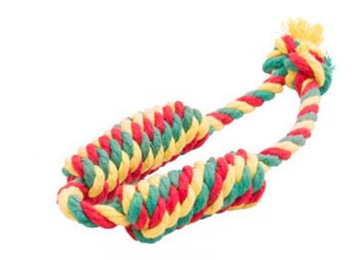 Игрушка для мелких пород Сарделька канатная 2 шт DL малая белый, Доглайк