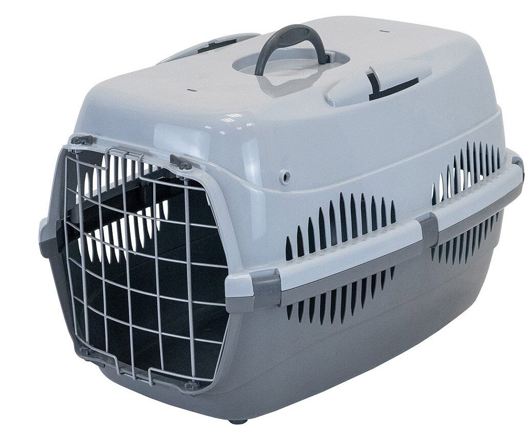 Переноска ZooM "Спутник-3"с мет.дверцей (до15кг) 58*41*36см 4292сер-сер