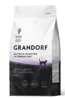 Grandorf (Грандорф) Гипоаллердженик диета сухой корм для взрослых кошек при аллергиях 2 кг
