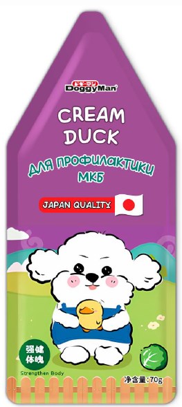 DOGGYMAN Лакомство для собак крем-мусс Утка с овощами, 70 гр