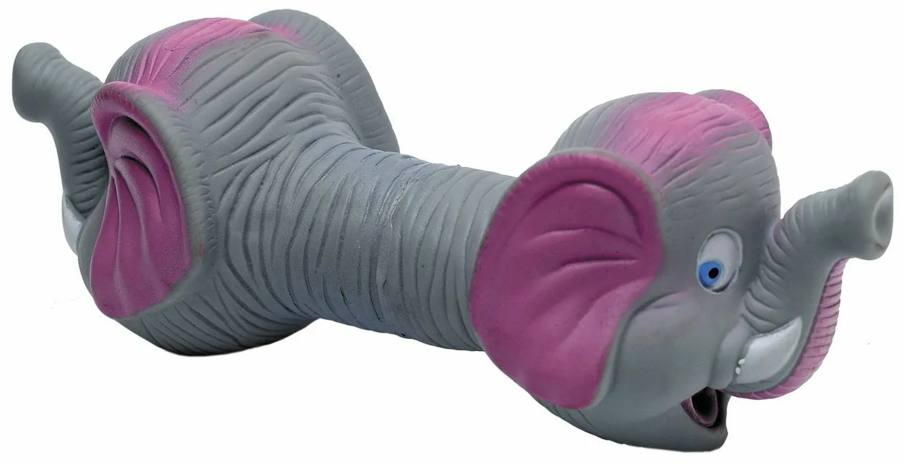 Игрушка виниловая для мелких пород Гантель-Слон, BUDDY