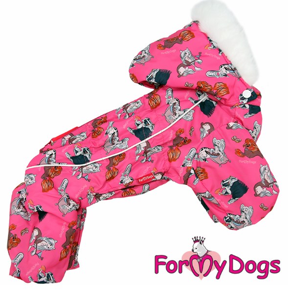 FOR MY DOGS Комбинезон"КХС"розовый на шёлке для девочек р-р 14 TDW0241-2024 F