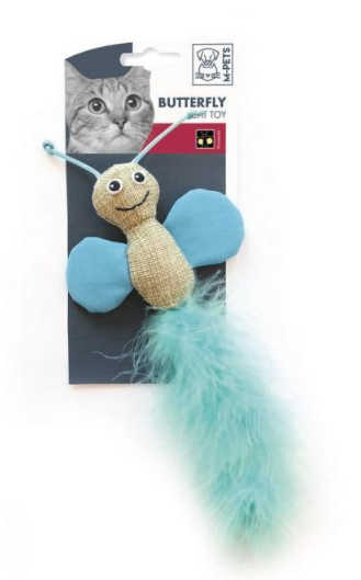 Игрушка для кошек БАБОЧКА, 25x10x2 см, цвета в асс., MPets