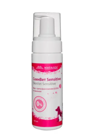 Мусс СкинВет Sensitive (со скваленом и фитосфингозином) 160 мл, Миралек