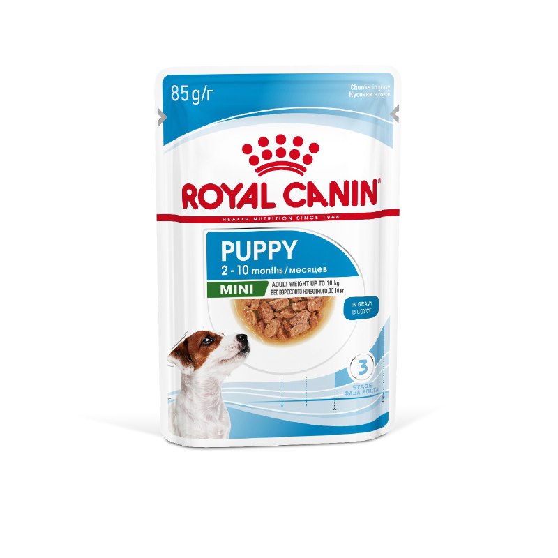 Royal Canin (Роял Канин) Мини Паппи Корм влажный для щенков мелких пород до 10 месяцев в соусе 85 г