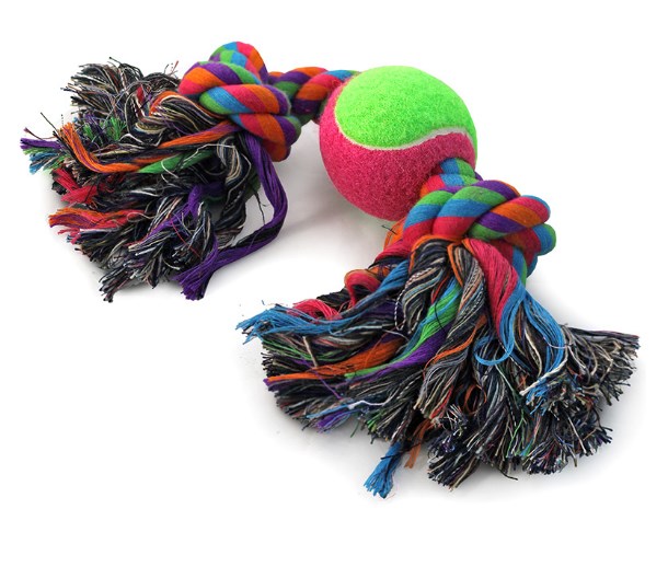 Игрушка для средних собак Веревка 2 узла и мяч 35 см Triol
