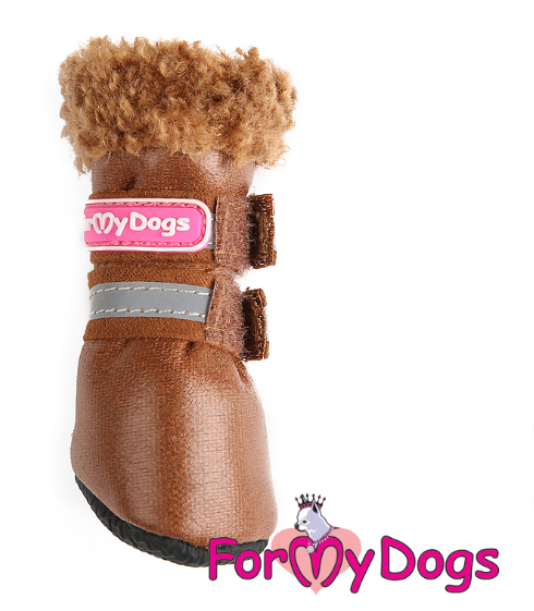 FOR MY DOG Сапоги зимние коричневые ц/кр (5) FMD678-2021